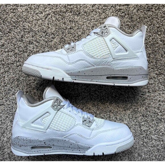 Nike Air Jordan 4 Retro White Oreo Size 5 Youth (Size 6.5 Women's) - Picture 2 of 9
